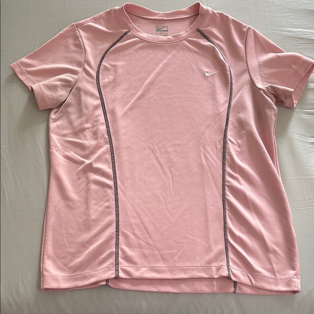 Nike Pink Short Sleeve Performance Tee Sz L